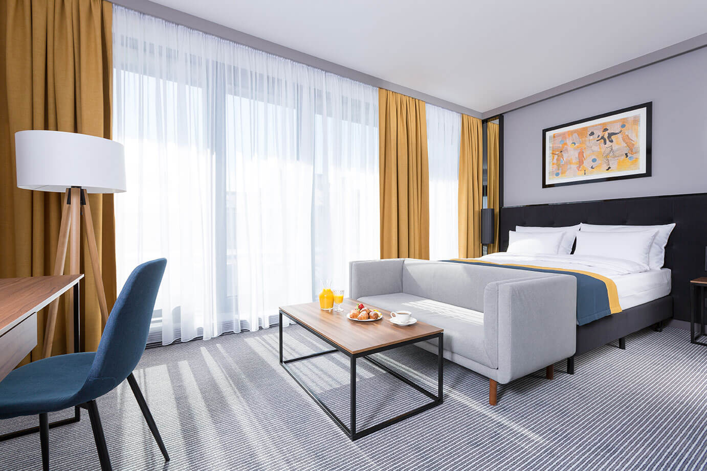 Słoneczny pokój klasy premium w hotelu Grand Ascot w Krakowierooms